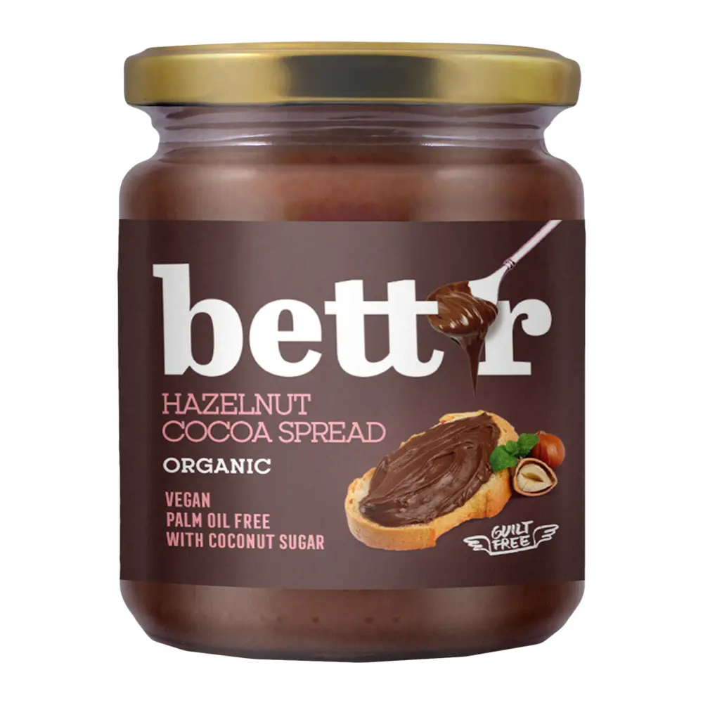 Bơ Cacao Hạt Phỉ Hữu Cơ, Organic Hazelnut Cocoa Spread (250g) - BETT'R